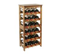 Relaxdays botellero, 24 Botellas, Madera de Acacia, 82 x 36 x 24 cm (Al x An x Fondo), para Vino Tinto y Blanco, Natural