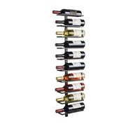 Relaxdays Botellero de pared 10 botellas negro