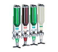 Relaxdays Botellero de pared para cuatro botellas negro,plata