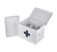 Relaxdays Botiquín metal antracita,blanco