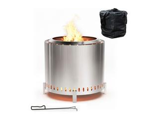 Relaxdays Brasero sinhumo Ø 49 cm plata