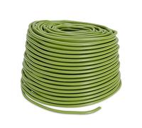 Relaxdays Bindeschlauch für Pflanzen Brida para Atar Plantas, Correa Goma Hueca, 50 m x 3 mm, Lazo para Sujetar Flores, Arbustos, Árboles, Verde, Caucho