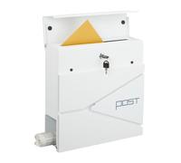 Relaxdays Buzón con espacio para periódicos blanco