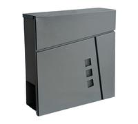 Relaxdays Buzón con espacio para revistas antracita