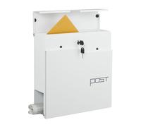 Relaxdays Buzón con espacio para revistas blanco