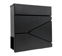 Relaxdays Buzón con espacio para revistas negro