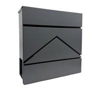 Relaxdays Buzón de metal con espacio para revistas antracita