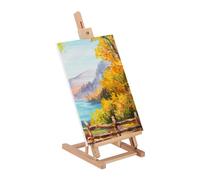 Relaxdays Caballete de Mesa, Inclinable, 98 x 29 x 32 cm, para hasta Formato A3, Mini Atril Pintura, Madera, Natural
