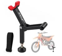 Relaxdays Caballete para Moto, 35-41 cm Ajustable, Plegable, Negro/Rojo | base autoajustable