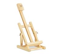 Relaxdays Caballete Pintura para Mesa, Ajustable en Ángulo y Altura, Madera, 37 cm, Marrón