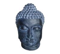 Relaxdays Cabeza de Buda Decoración Zen para salón y jardín, Resistente a Intemperie y heladas, 55x36x32 cm, Color Antra