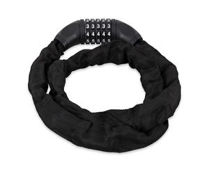 Relaxdays Cable antirrobo con candado numérico negro