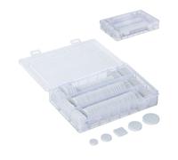 Relaxdays Juego Almohadillas Autoadhesivas Pack 272 Fieltros Adhesivos Cuadrados y Redondos, Salva Sillas, Protectores Patas Muebles, Blanco, 2,2 x 2,2 cm
