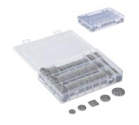 Relaxdays Caja de 272 fieltros adhesivos gris