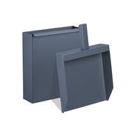 Relaxdays Caja Recogedor, Acero, Contenedor Chimenea y Estufa, 35,5 x 23 x 9 cm, Pala Cenizas, Antracita