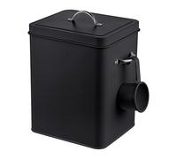 Relaxdays Caja de detergente metálica con Cuchara, diseño Retro, Tapa para alimento de Mascotas, 6L, 25.5x18x15.5 cm, ne