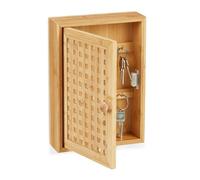 Relaxdays Caja de llaves de bambú marrón claro