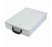 Relaxdays Caja documentos DIN A4 gris,negro