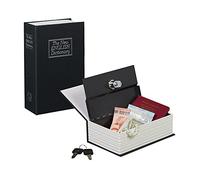 Relaxdays Caja fuerte pequeña con cerradura blanco,negro,plata