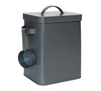 Relaxdays Caja metálica hermética con cuchara antracita