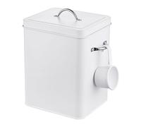 Relaxdays Caja metálica para detergente, 6 L blanco
