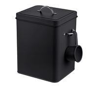 Relaxdays Caja metálica para detergente, 6 L negro