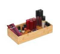 Relaxdays Caja organizadora de bambú marrón claro