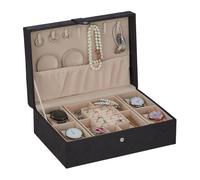 Relaxdays Caja para joyas negro