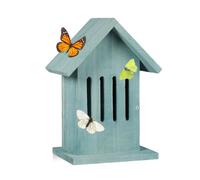 Relaxdays Caja para mariposas de madera turquesa