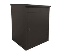 Relaxdays Caja para montaje en suelo y pared negro