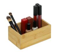 Relaxdays Caja rectangular de bambú marrón claro