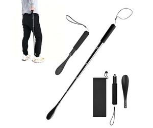 Relaxdays: calzador telescópico, de 39 a 91 cm de largo, de metal, negro
