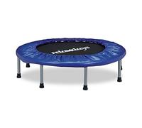 Relaxdays Cama Elástica Fitness Plegable para Interior, Metal-Nailon-Poliéster, Azul-Negro, 22 x 95 x 95 cm, Adultos Unisex