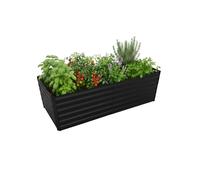 Relaxdays Cama elevada de metal 57 x 180 x 90 cm negro