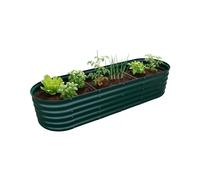 Relaxdays Cama elevada metálica semicircular verde