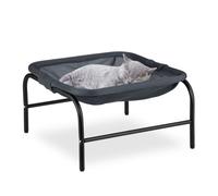 Relaxdays Cama elevada para gatos antracita,negro