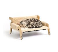 Relaxdays Cama para Gatos Acolchada, Estructura de Pino