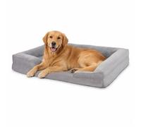 Relaxdays Cama para Perros ortopédica, viscoelástica, Impermeable, Gris | funda lavable, (Al x An x Fo): 17x106x80cm