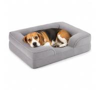 Relaxdays Cama para Perros ortopédica, viscoelástica, Impermeable, Gris | funda lavable, (Al x An x Fo): 17x71x58cm