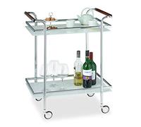 Camarera carrito de servicio mesa auxiliar con ruedas 2 estantes 9 kg 2 niveles