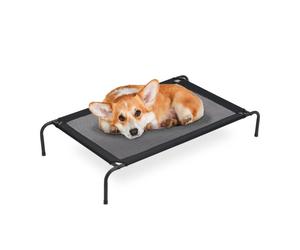 Relaxdays Camilla exterior para perros hasta 35kg negro