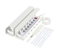 Relaxdays Canaletas cables escritorio, 2 uds. blanco