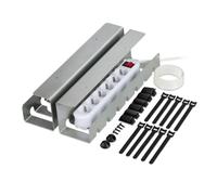 Relaxdays Canaletas cables escritorio, 2 uds. plata