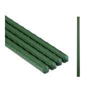 Relaxdays Cañas Plantas, Set 10 Uds., 75 cm, 10 mm Ø, Soporte Tomateras, Acero Plastificado, Palos Jardín, Verde Oscuro