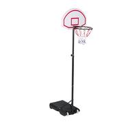 Relaxdays Canasta Baloncesto Exterior, Tablero Basketball, Altura Regulable, 191-246cm, Móvil, de Pie, Negro y Blanco, 246 x 71 x 125 cm