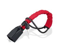 Relaxdays Candado antirrobos volante coche rojo,negro