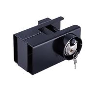 Relaxdays Candado Remolque con Cerradura de Disco, Protección Antirrobo, para Enganches Comunes, con 2 Llaves, Negro