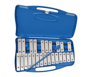 Relaxdays Carillón cromático G5-G7 azul,plata