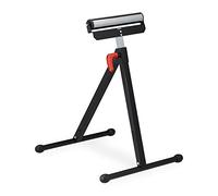 Relaxdays Carrete de Ruedas Caballete de Rodillos, Altura Trabajo Regulable 67-110 cm, Plegable, Resiste hasta 60 kg, Acero, Taller, Negro, 47 x 52 cm