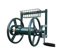 Relaxdays Carrete manguera acero inoxidable verde oscuro